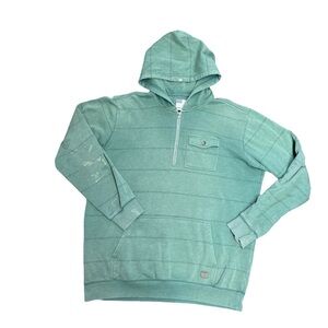 O'Neill Green Pullover Hoodie with Kangaroo Pocket and Ribbed Cuffs